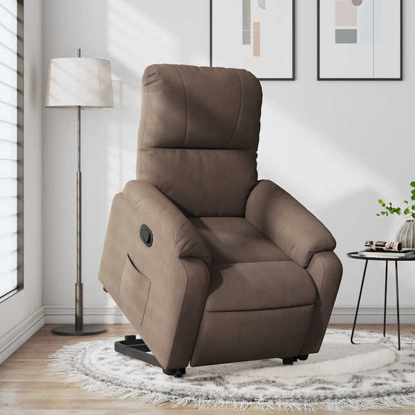 Relaxsessel mit Aufstehhilfe Braun Mikrofaser