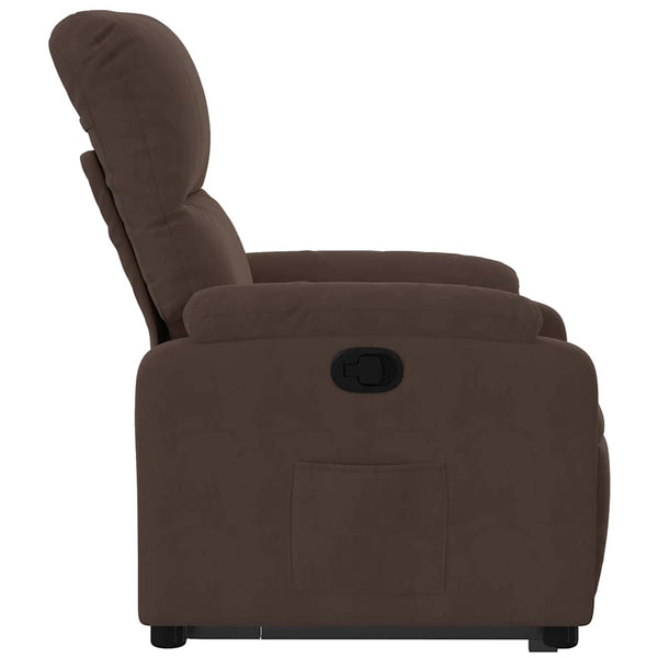 Relaxsessel mit Aufstehhilfe Braun Mikrofaser