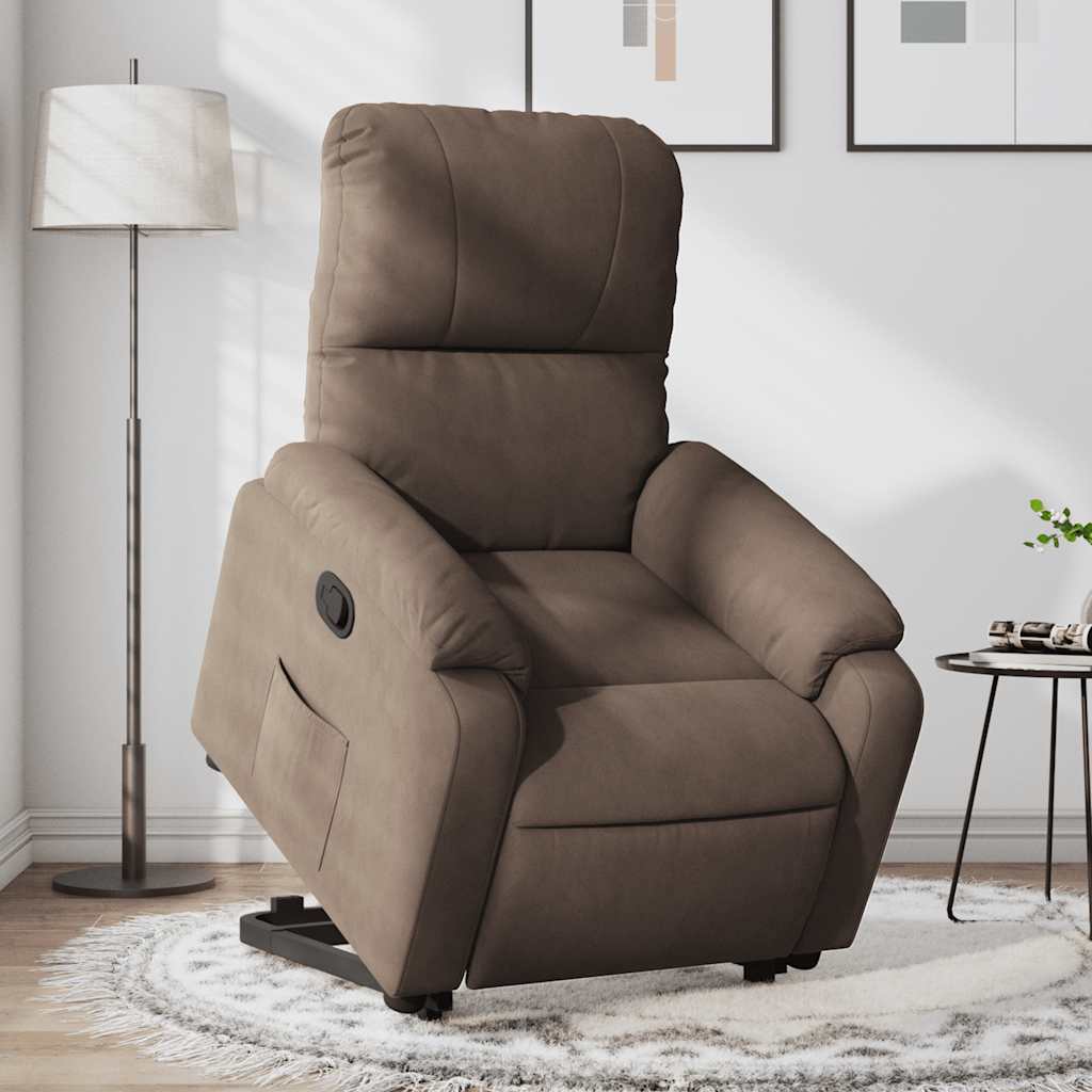 Relaxsessel mit Aufstehhilfe Braun Mikrofaser