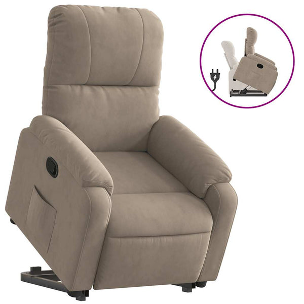 Relaxsessel mit Aufstehhilfe Taupe Mikrofaser