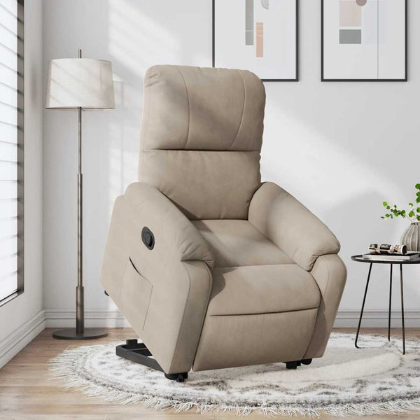 Relaxsessel mit Aufstehhilfe Taupe Mikrofaser