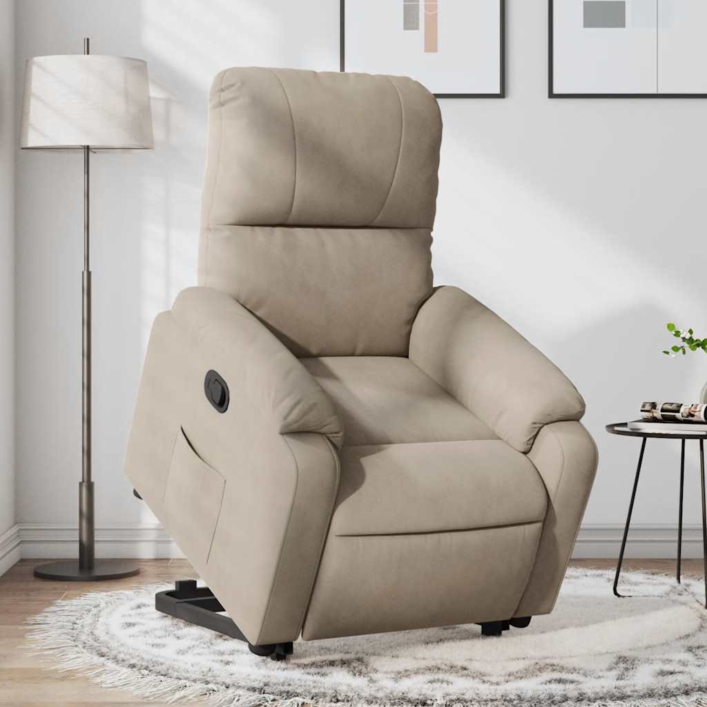 Relaxsessel mit Aufstehhilfe Taupe Mikrofaser
