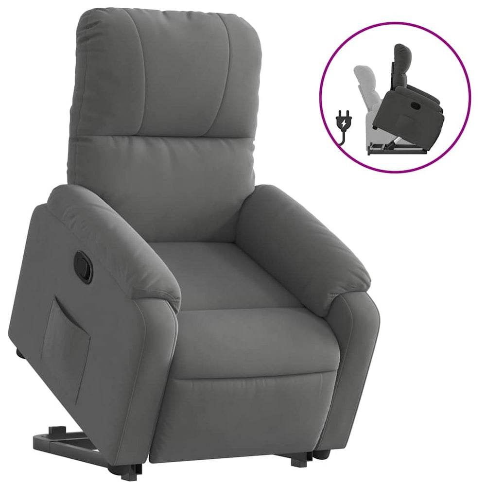 Relaxsessel mit Aufstehhilfe Dunkelgrau
