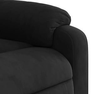 Relaxsessel mit Aufstehhilfe Schwarz Mikrofaser