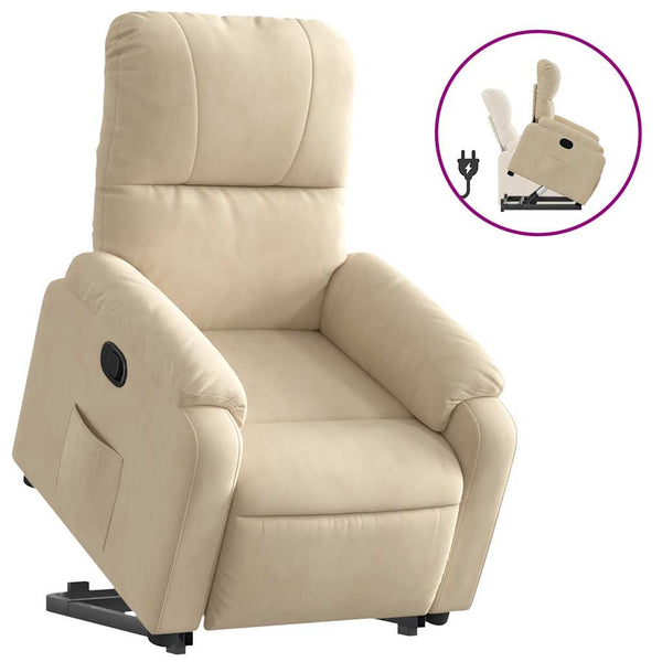 Relaxsessel mit Aufstehhilfe Creme