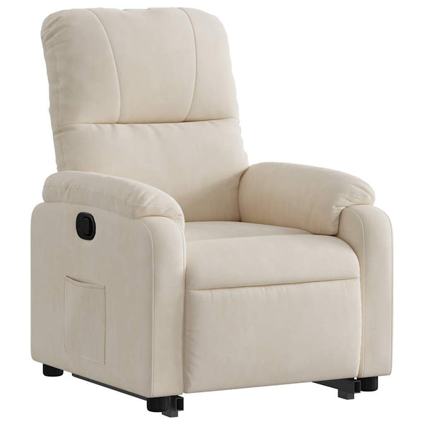 Relaxsessel mit Aufstehhilfe Beige Mikrofaser