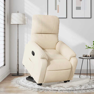 Relaxsessel mit Aufstehhilfe Beige Mikrofaser