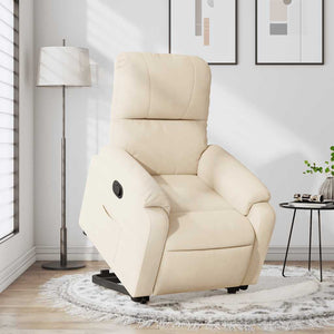 Relaxsessel mit Aufstehhilfe Beige Mikrofaser