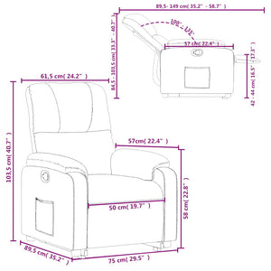 Relaxsessel mit Aufstehhilfe Beige Mikrofaser