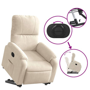 Relaxsessel mit Aufstehhilfe Beige Mikrofaser