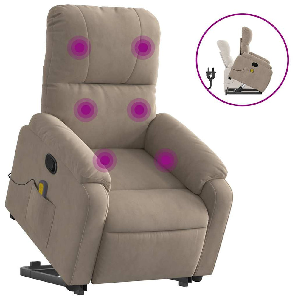 Massagesessel mit Aufstehhilfe Taupe
