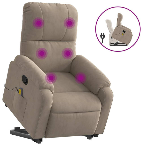 Massagesessel mit Aufstehhilfe Taupe