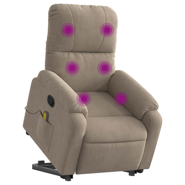 Massagesessel mit Aufstehhilfe Taupe
