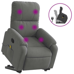 Massagesessel mit Aufstehhilfe Dunkelgrau