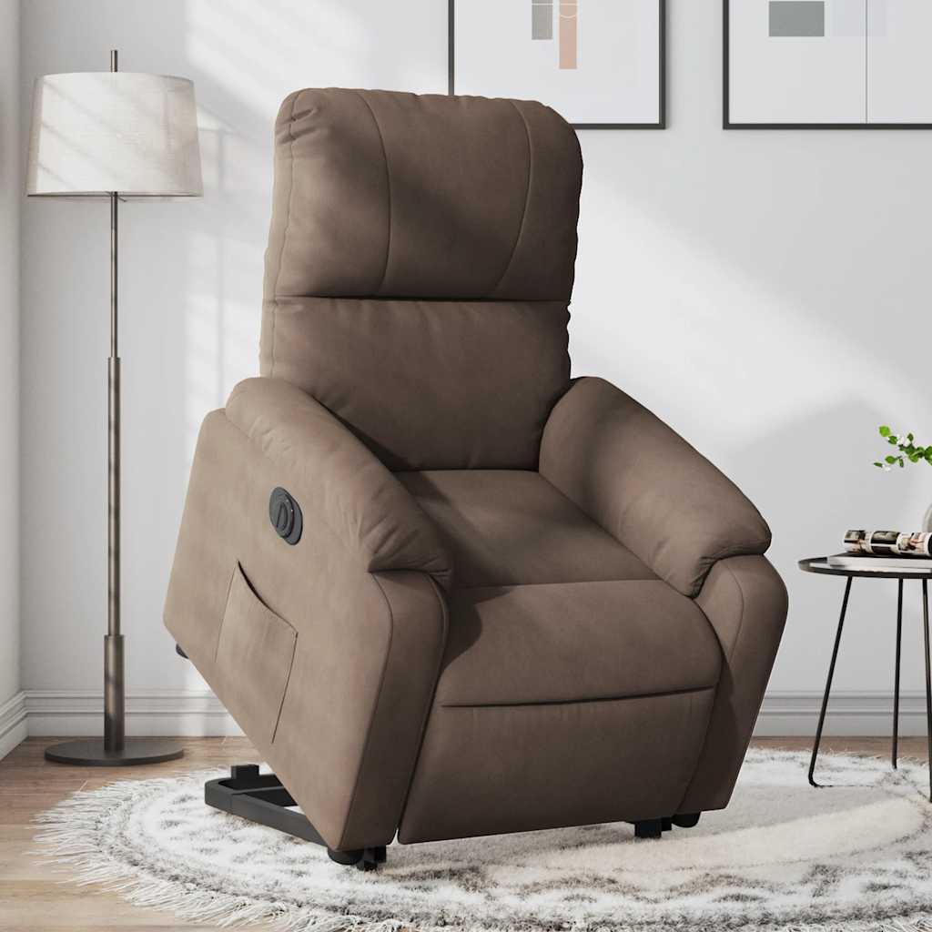Elektrischer Relaxsessel mit Aufstehhilfe Braun