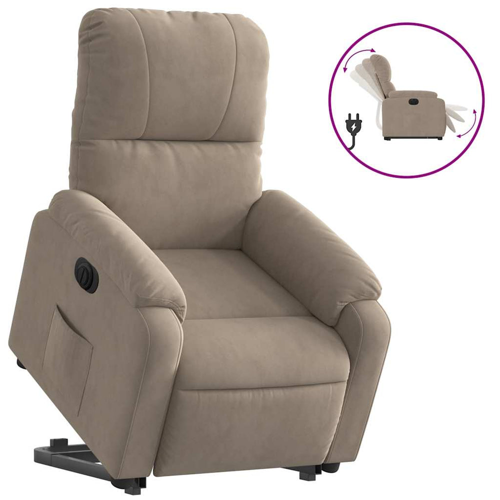 Elektrischer Relaxsessel mit Aufstehhilfe Taupe