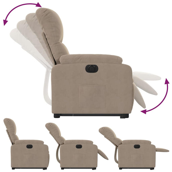 Elektrischer Relaxsessel mit Aufstehhilfe Taupe