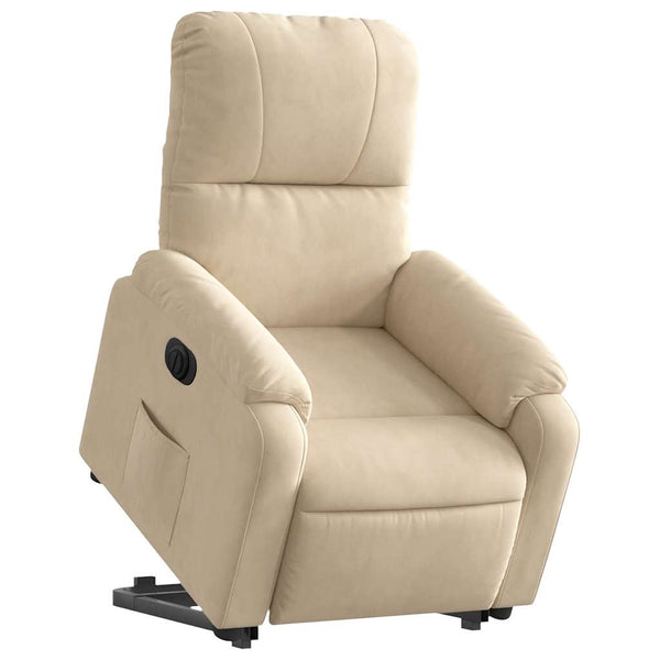 Elektrischer Relaxsessel mit Aufstehhilfe Creme
