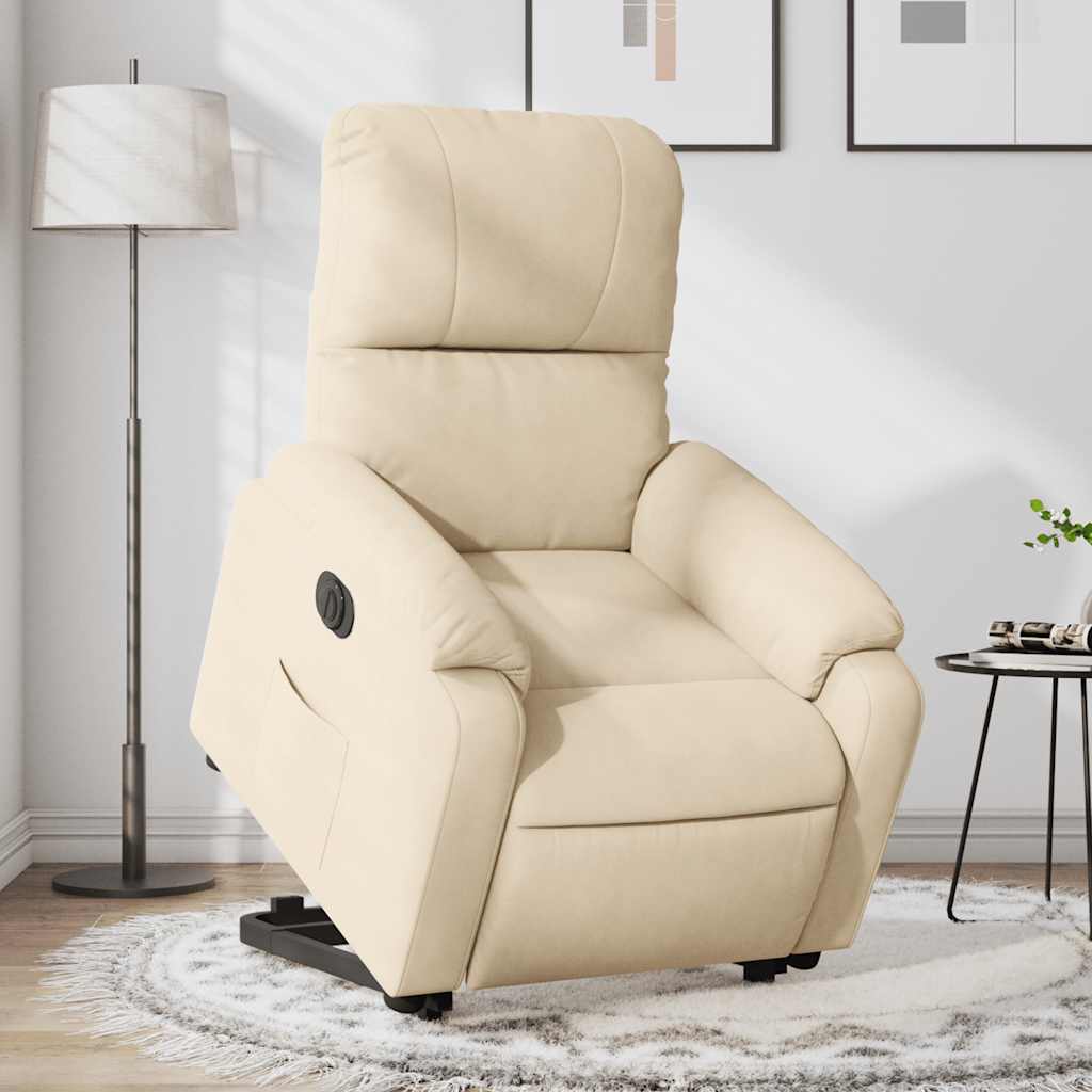 Elektrischer Relaxsessel mit Aufstehhilfe Creme