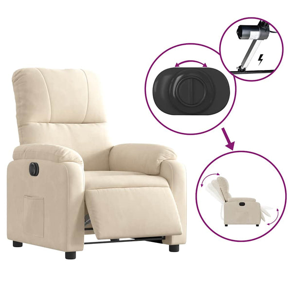 Elektrischer Relaxsessel mit Aufstehhilfe Beige
