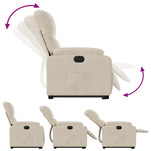 Elektrischer Relaxsessel mit Aufstehhilfe Beige