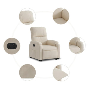 Elektrischer Relaxsessel mit Aufstehhilfe Beige