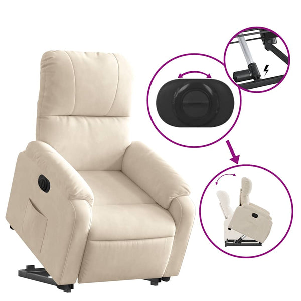 Elektrischer Relaxsessel mit Aufstehhilfe Beige