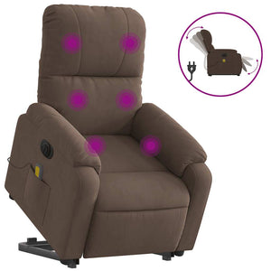 Elektrischer Massagesessel mit Aufstehhilfe Braun