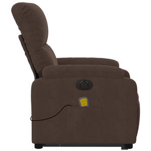 Elektrischer Massagesessel mit Aufstehhilfe Braun