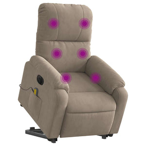 Elektrischer Massagesessel mit Aufstehhilfe Taupe