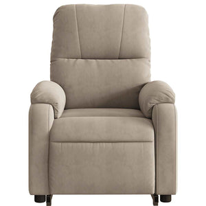 Elektrischer Massagesessel mit Aufstehhilfe Taupe
