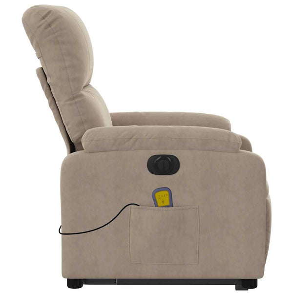Elektrischer Massagesessel mit Aufstehhilfe Taupe
