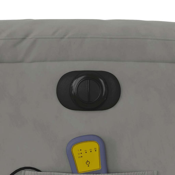 Elektrischer Massagesessel mit Aufstehhilfe Hellgrau