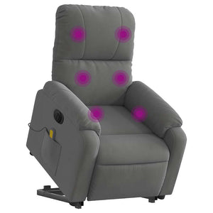 Elektrischer Massagesessel mit Aufstehhilfe Dunkelgrau