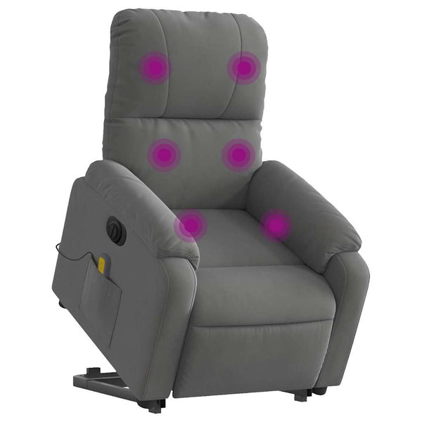 Elektrischer Massagesessel mit Aufstehhilfe Dunkelgrau