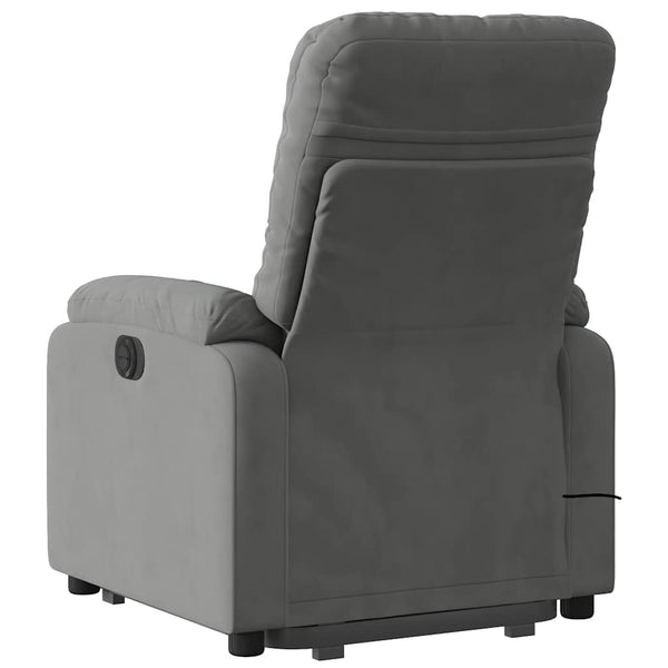 Elektrischer Massagesessel mit Aufstehhilfe Dunkelgrau