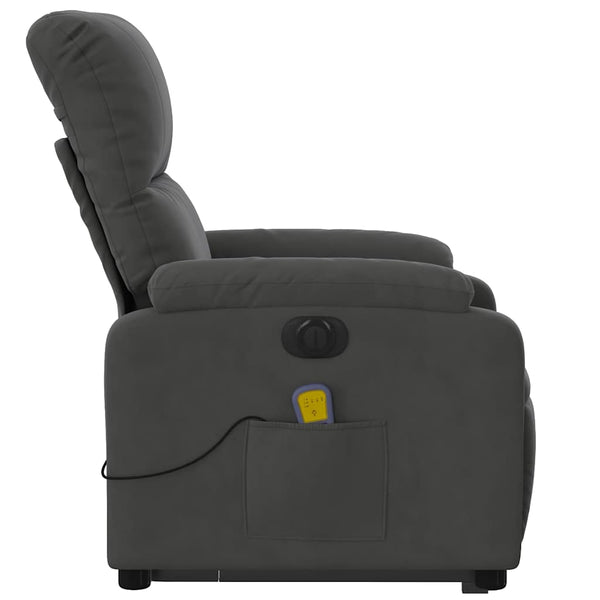 Elektrischer Massagesessel mit Aufstehhilfe Dunkelgrau