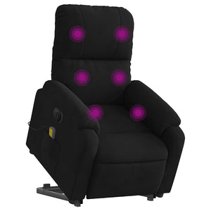 Elektrischer Massagesessel mit Aufstehhilfe, Schwarz