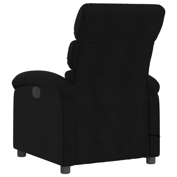Massage-Relaxsessel, schwarzer Stoff