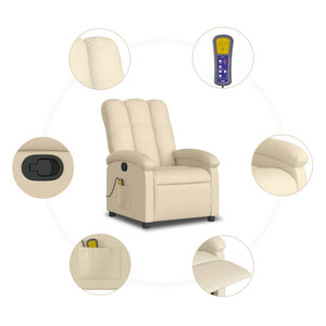 Massage Relaxsessel Cremefarben