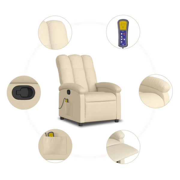Massage Relaxsessel Cremefarben
