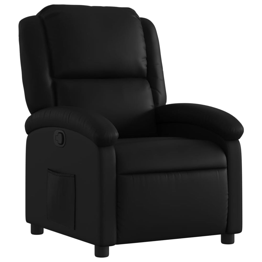 Relaxsessel Kunstleder Schwarz