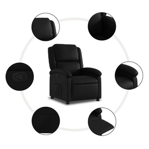 Relaxsessel Kunstleder Schwarz
