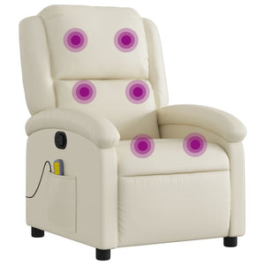 Massagesessel Creme mit Relaxfunktion