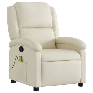 Massagesessel Creme mit Relaxfunktion