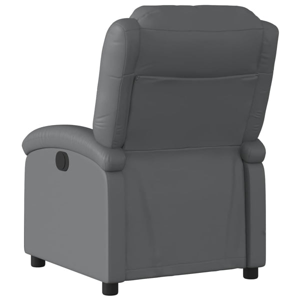 vidaXL Fauteuil de massage Relax gris Similicuir
