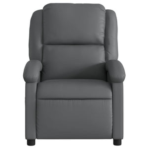 vidaXL Fauteuil de massage Relax gris Similicuir