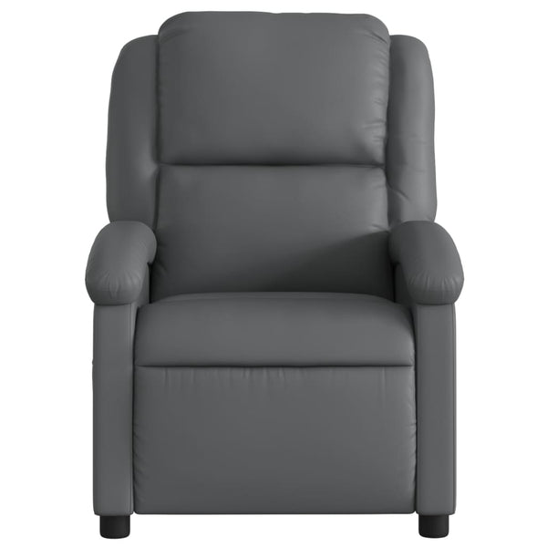 vidaXL Fauteuil de massage Relax gris Similicuir