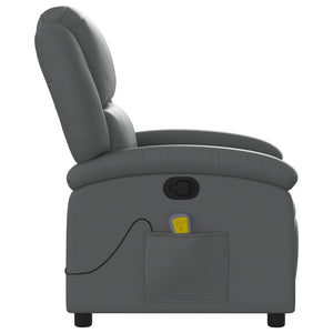 vidaXL Fauteuil de massage Relax gris Similicuir
