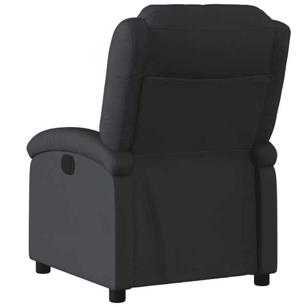 Relaxsessel Echtleder Schwarz